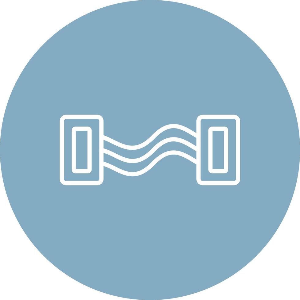 Chest Expander Line Multi Circle Icon vector