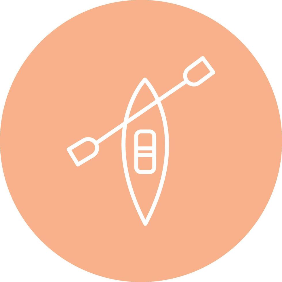 Canoe Line Multi Circle Icon vector