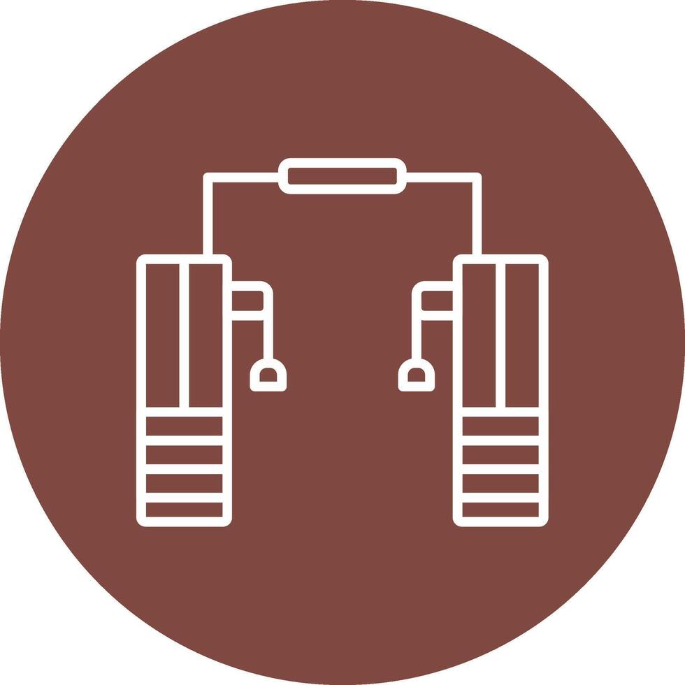 cable Transversal línea multi circulo icono vector