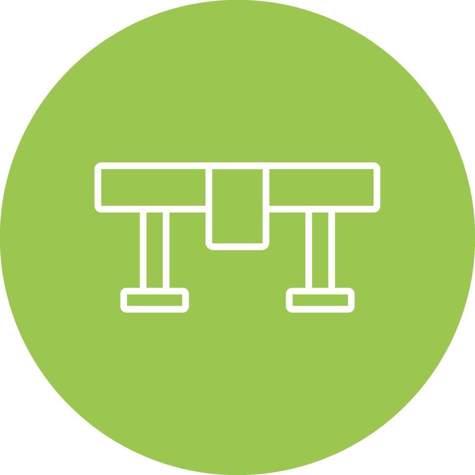 Bench Line Multi Circle Icon vector