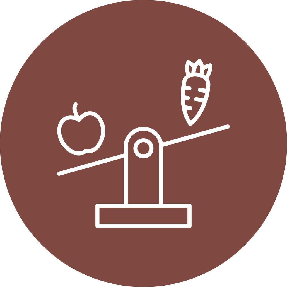 Balanced Diet Line Multi Circle Icon vector