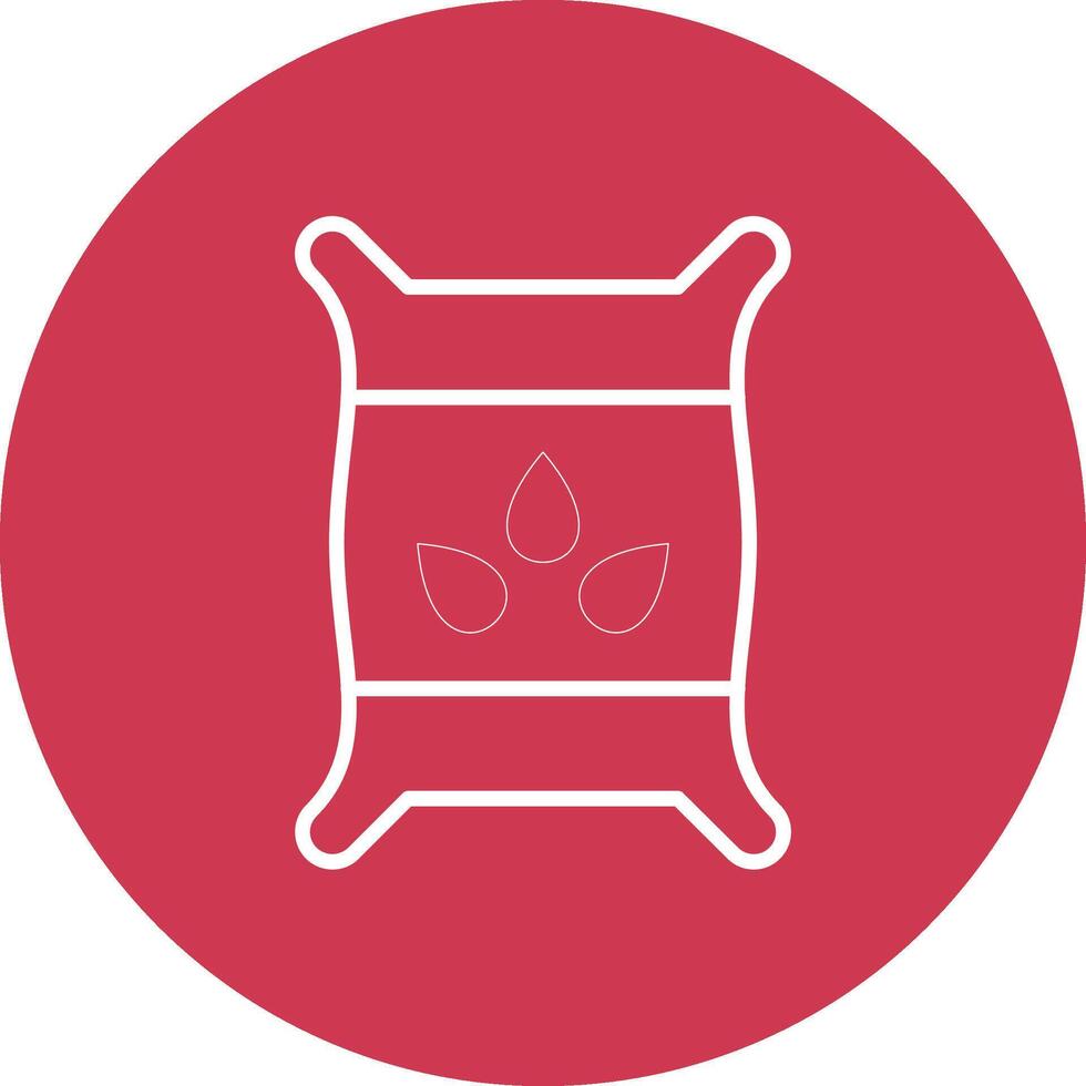 Seed Bag Line Multi Circle Icon vector