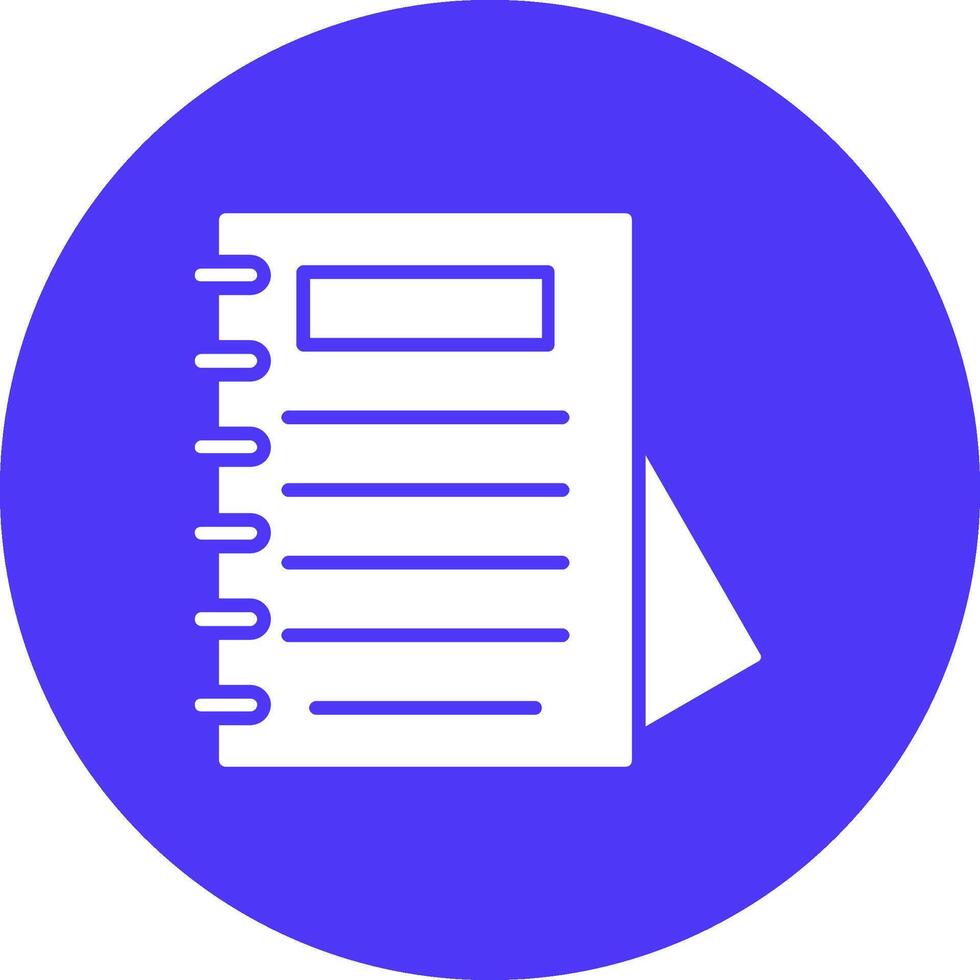 Notepad Glyph Multi Circle Icon vector