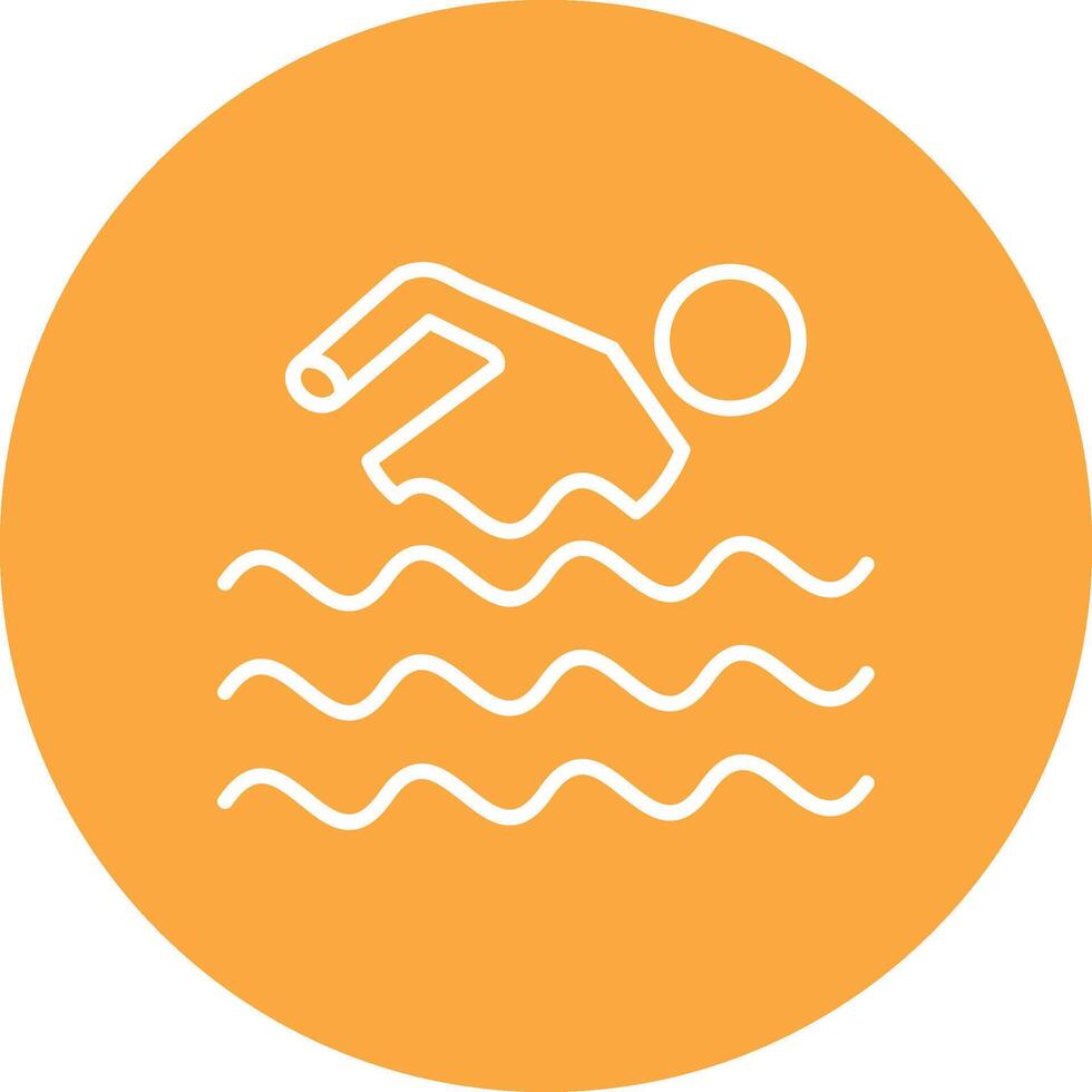 Swimming Line Multi Circle Icon vector