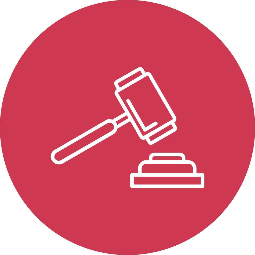 Auction Line Multi Circle Icon vector