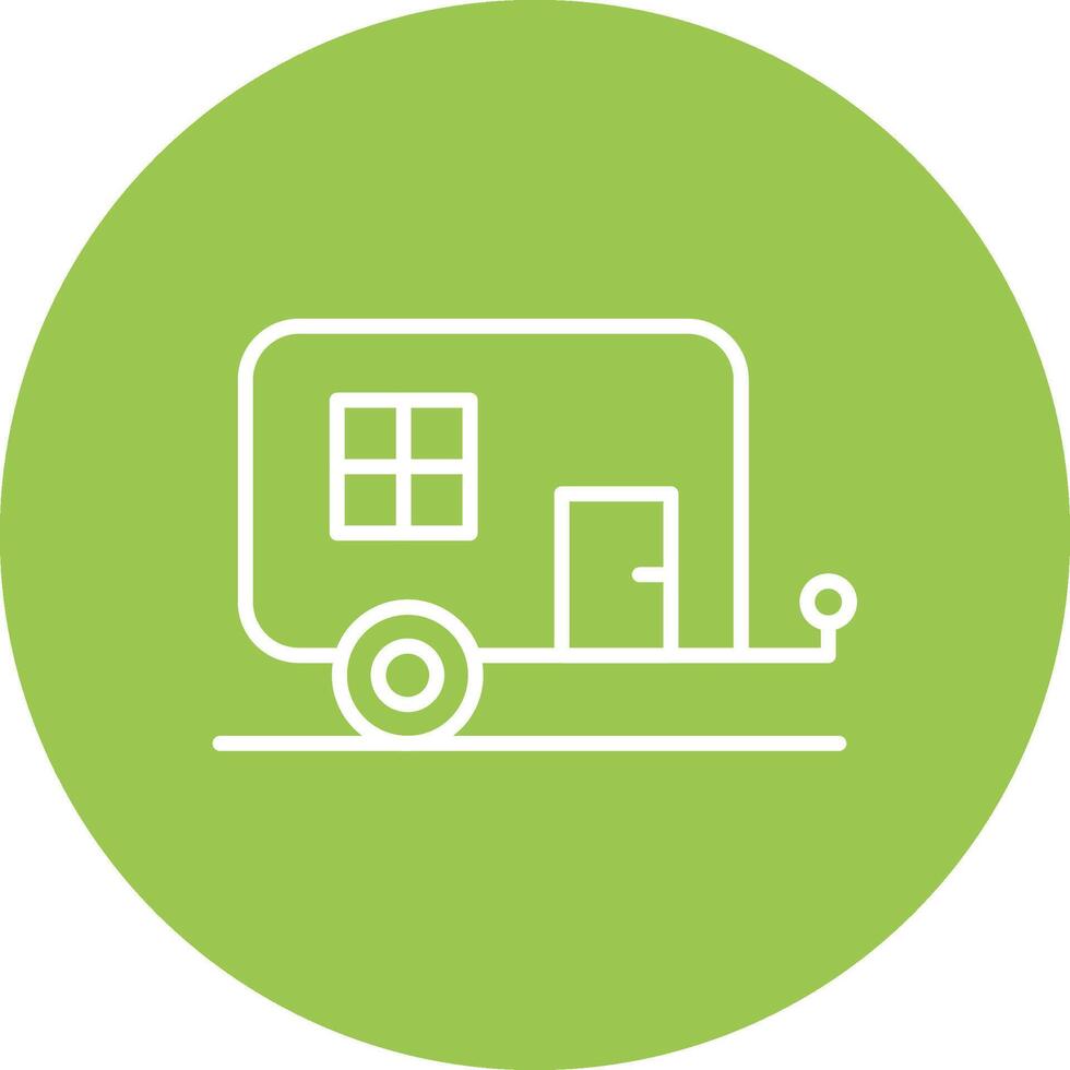 Caravan Line Multi Circle Icon vector