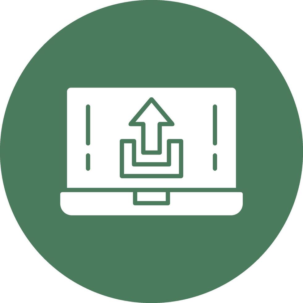 Upload Glyph Multi Circle Icon vector