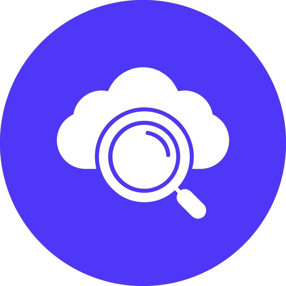 Cloud Computing Glyph Multi Circle Icon vector