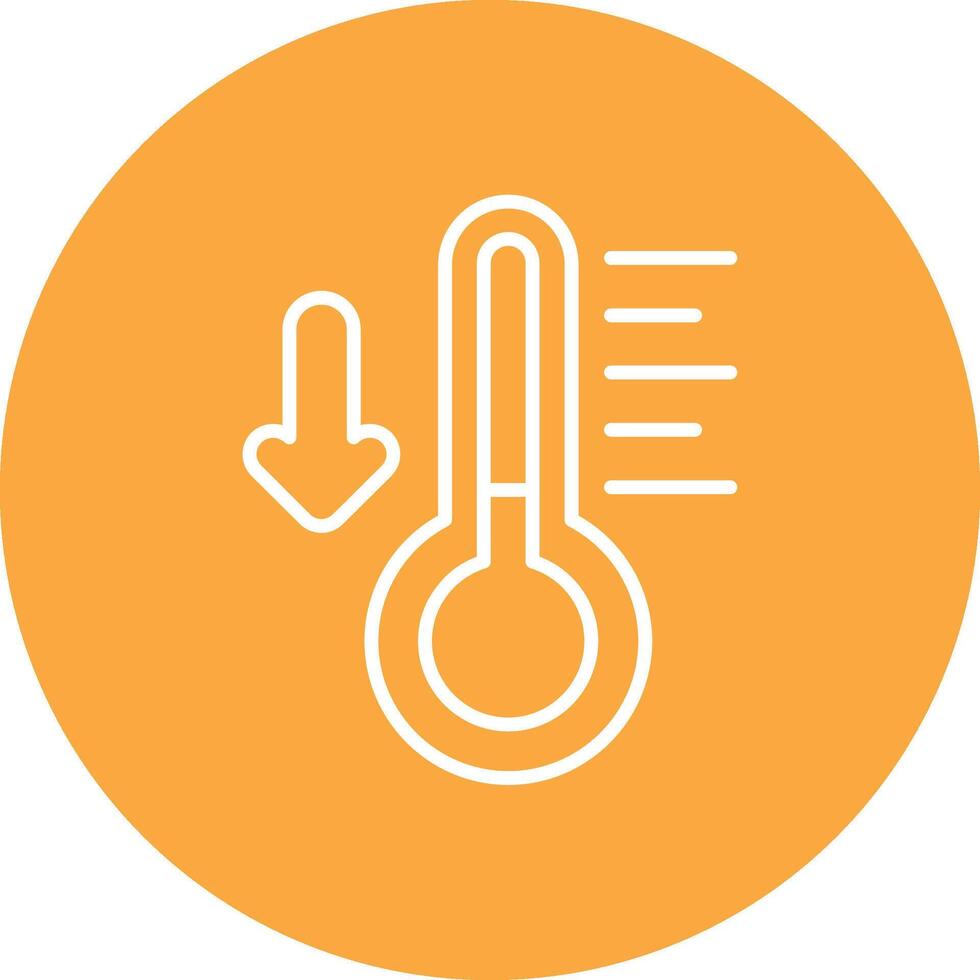 Thermometer Line Multi Circle Icon vector