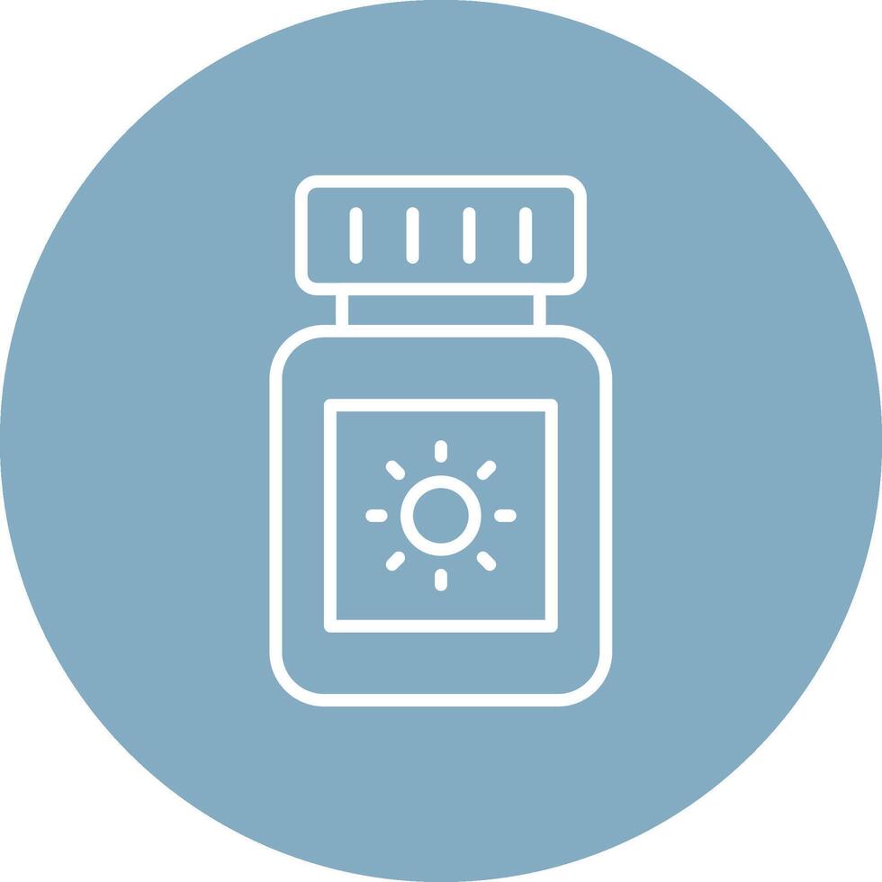 Sun Block Line Multi Circle Icon vector