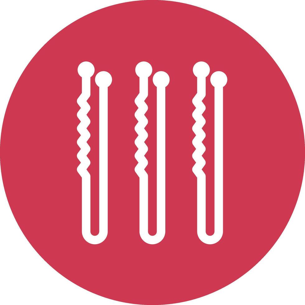 Bobby Pin Glyph Multi Circle Icon vector