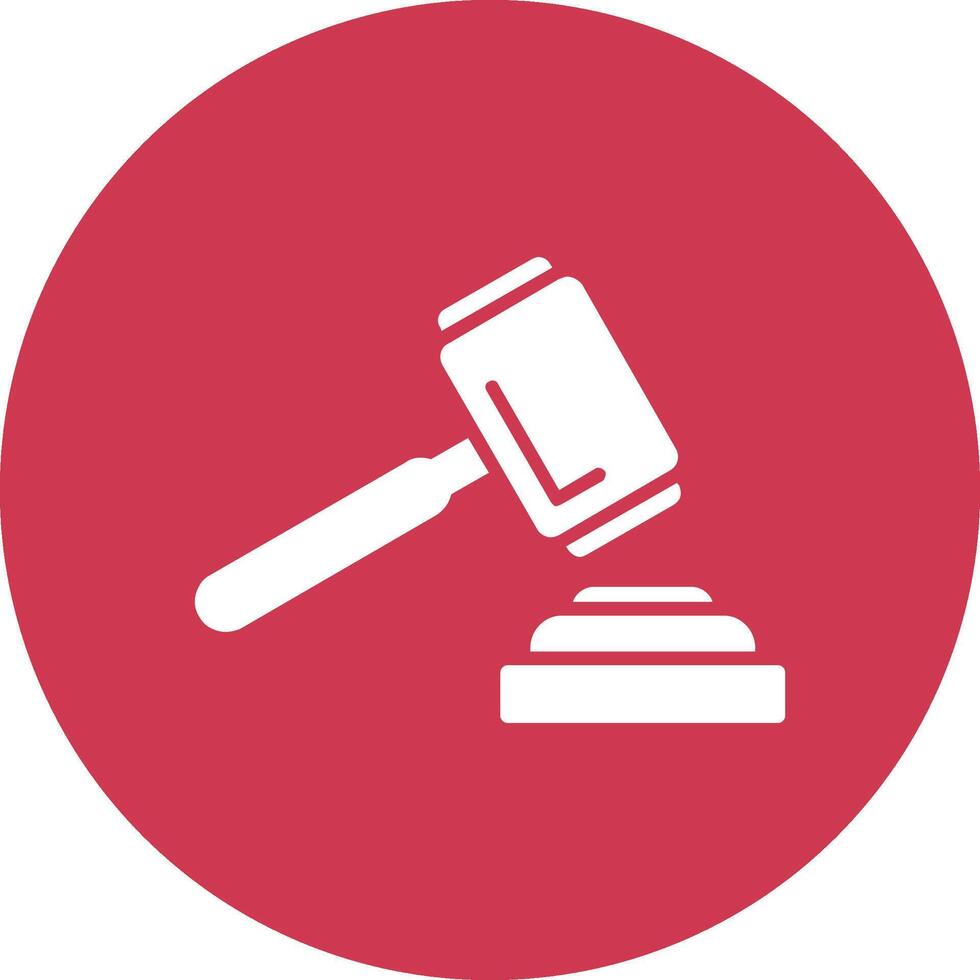 Auction Glyph Multi Circle Icon vector