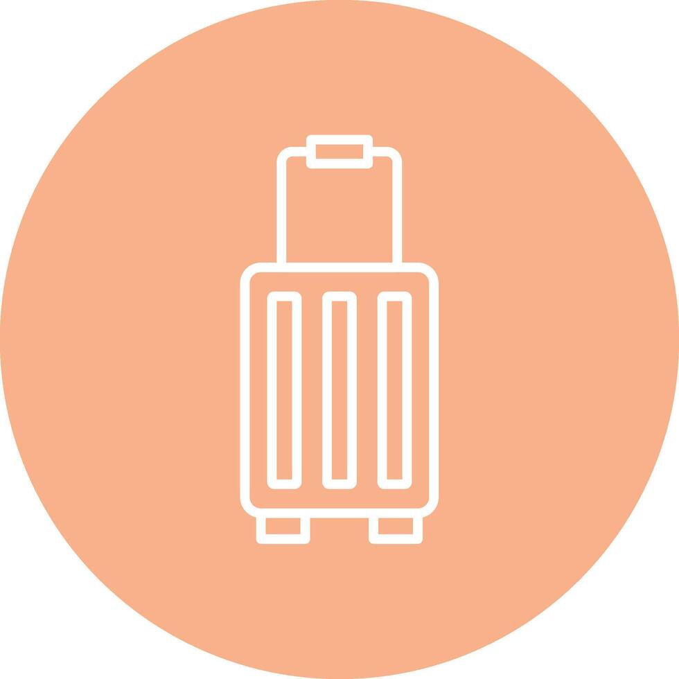 Suitcase Line Multi Circle Icon vector