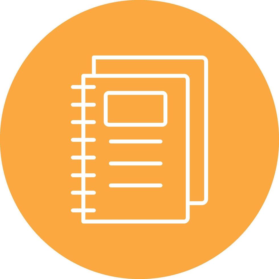 Notebook Line Multi Circle Icon vector