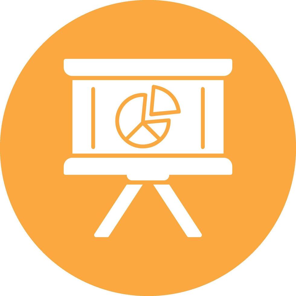 Pie Chart Glyph Multi Circle Icon vector