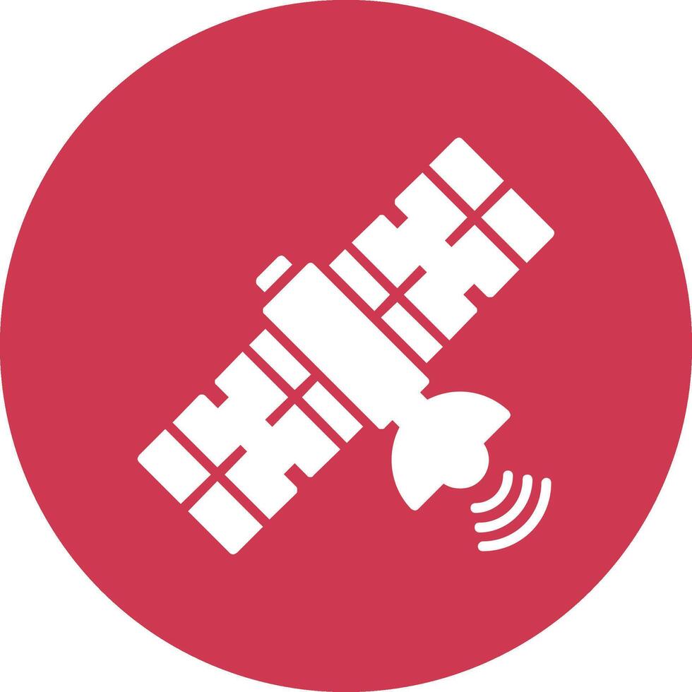 Satellite Glyph Multi Circle Icon vector