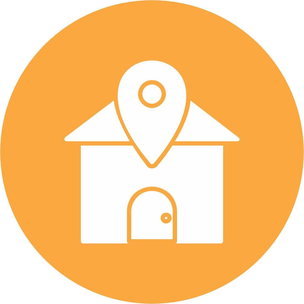 Home Location Glyph Multi Circle Icon vector