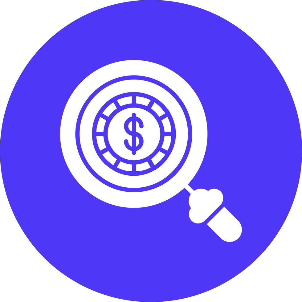 Coin Glyph Multi Circle Icon vector