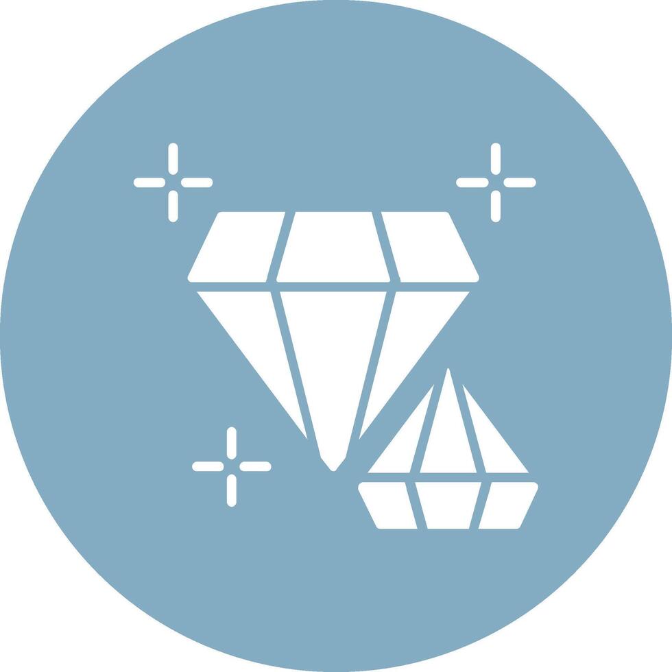 diamante glifo multi circulo icono vector
