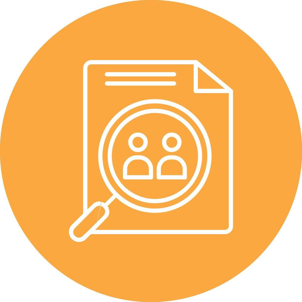 Team Search Line Multi Circle Icon vector