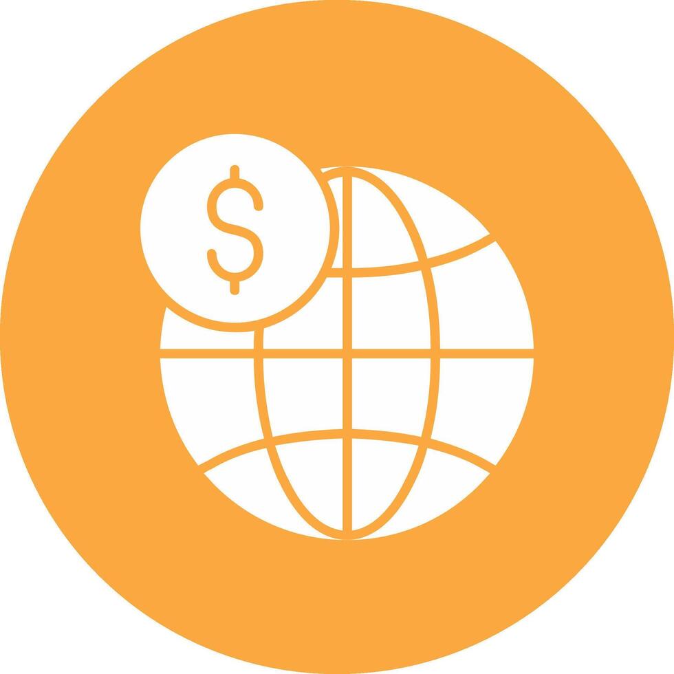 Global Business Glyph Multi Circle Icon vector