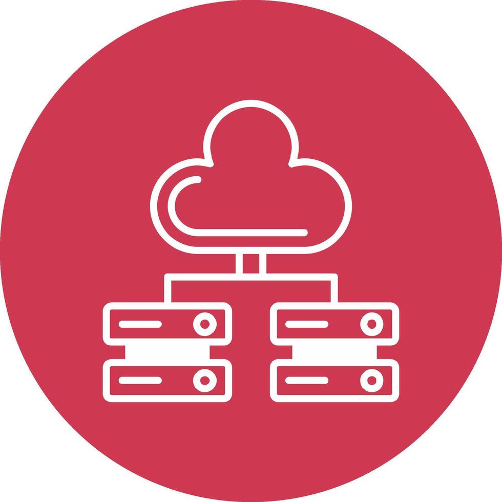 Big Data Line Multi Circle Icon vector