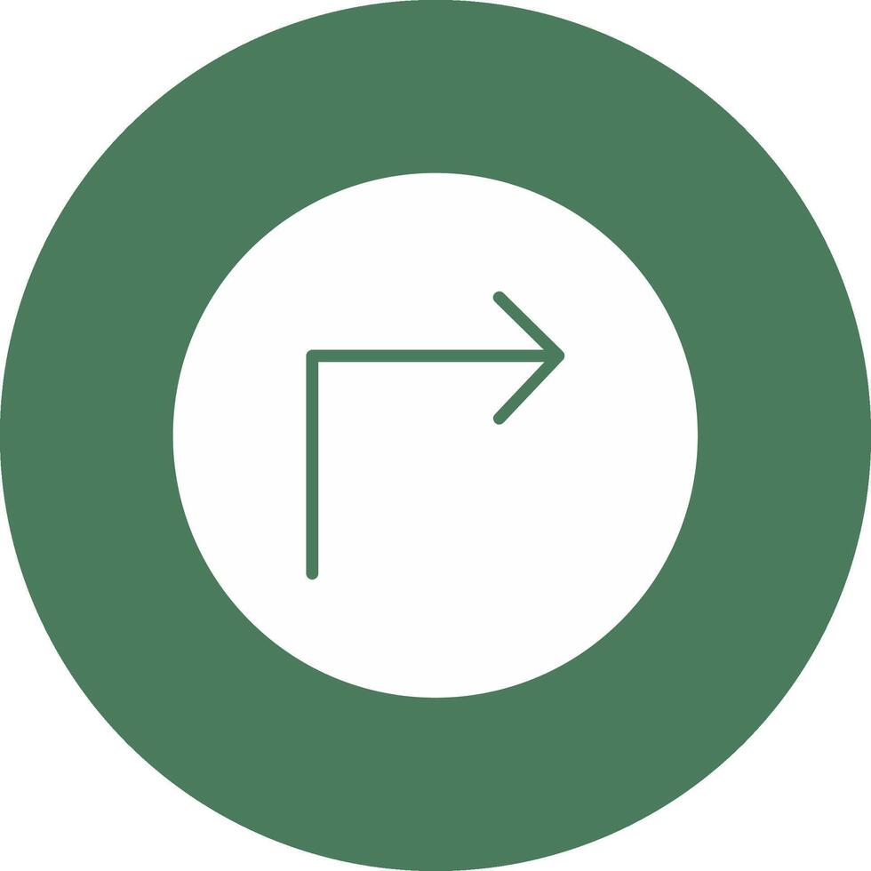 Turn Glyph Multi Circle Icon vector