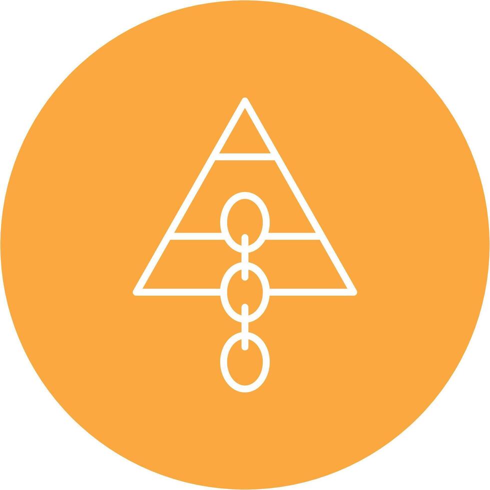 Link pyramide Line Multi Circle Icon vector