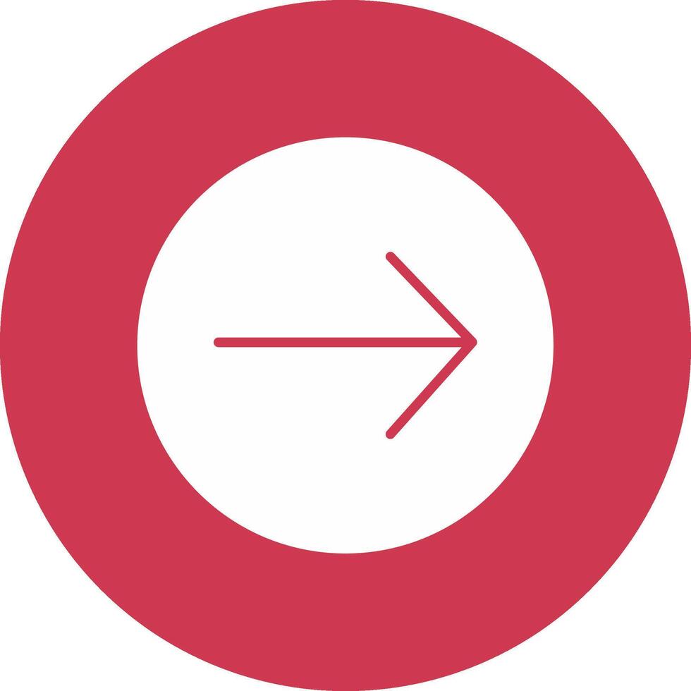 Right Arrow Glyph Multi Circle Icon vector
