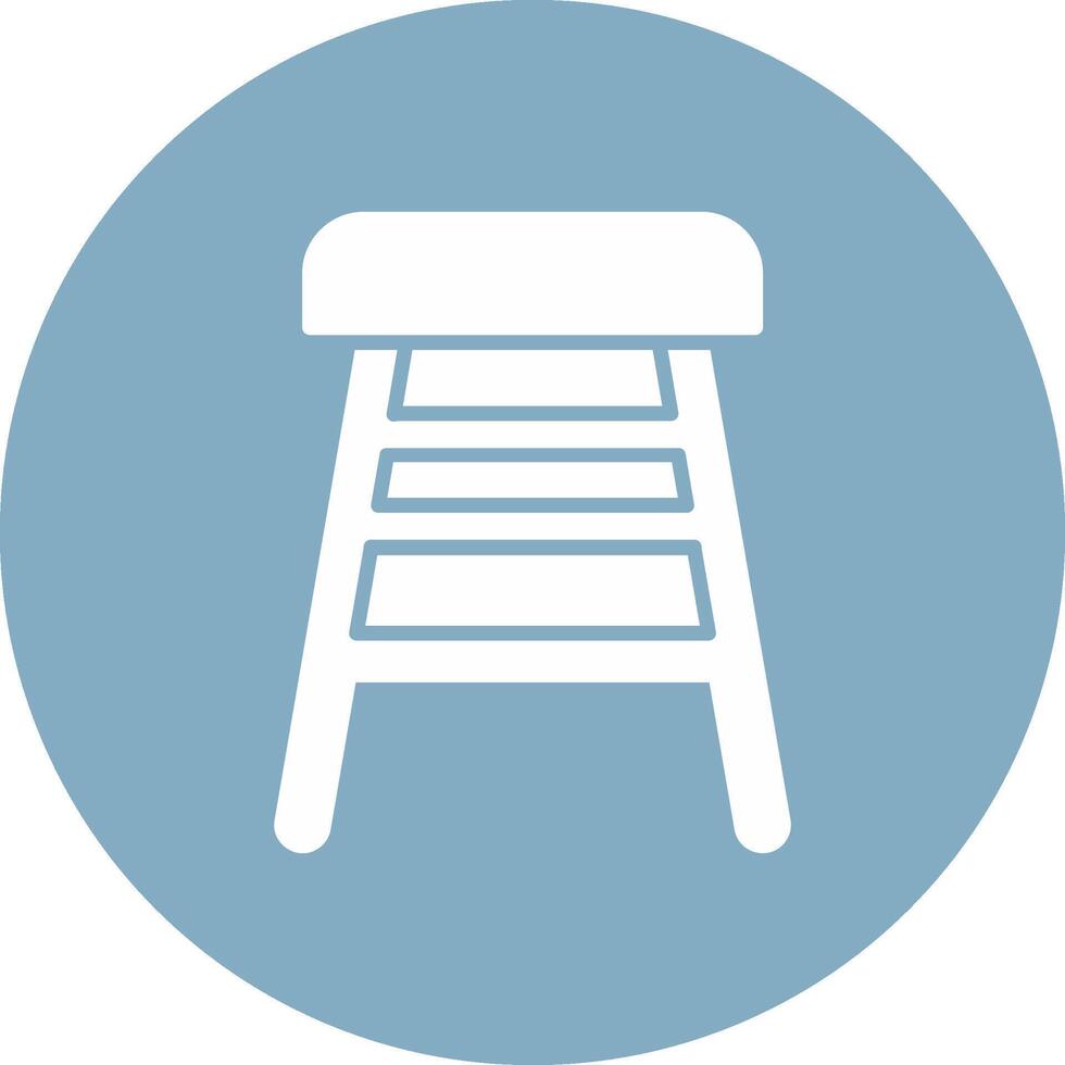 Bar Stool Glyph Multi Circle Icon vector