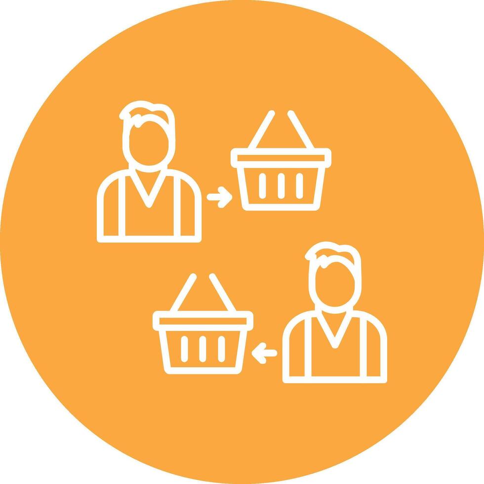 Reseller Line Multi Circle Icon vector