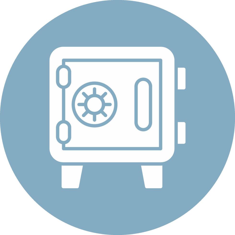 Safe Box Glyph Multi Circle Icon vector