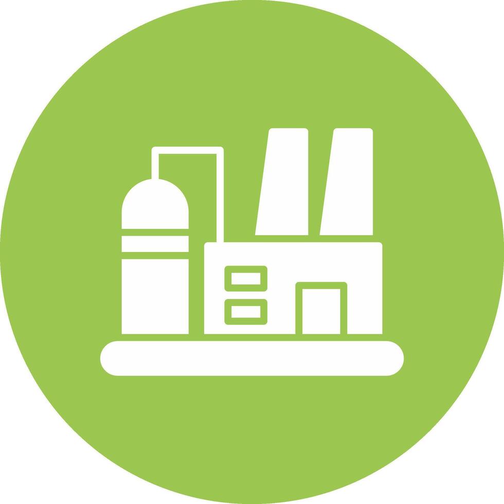 Oil Refininery Glyph Multi Circle Icon vector