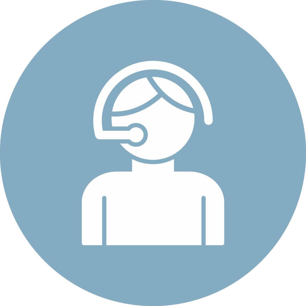 Call Center Agent Glyph Multi Circle Icon vector