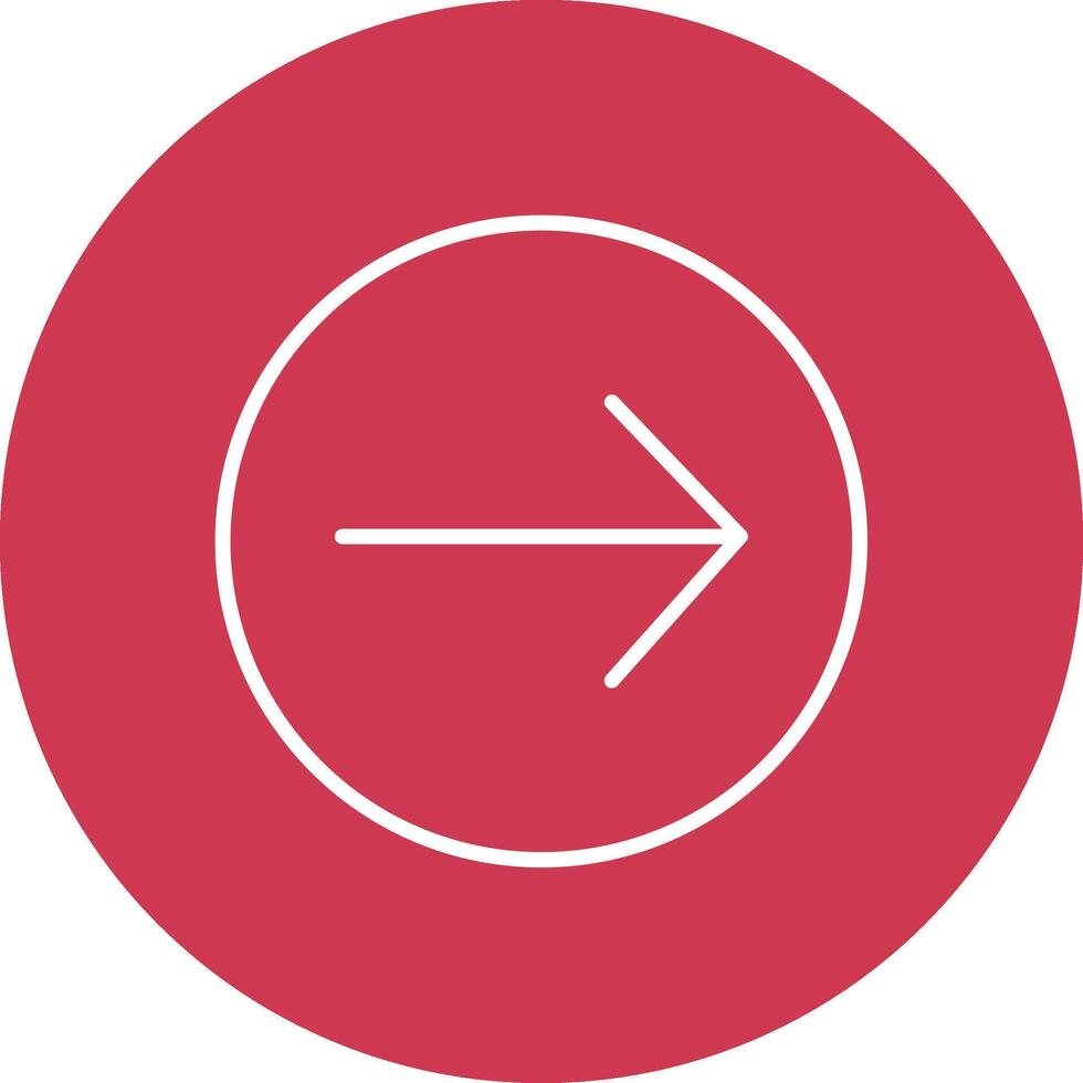 Right Arrow Line Multi Circle Icon vector