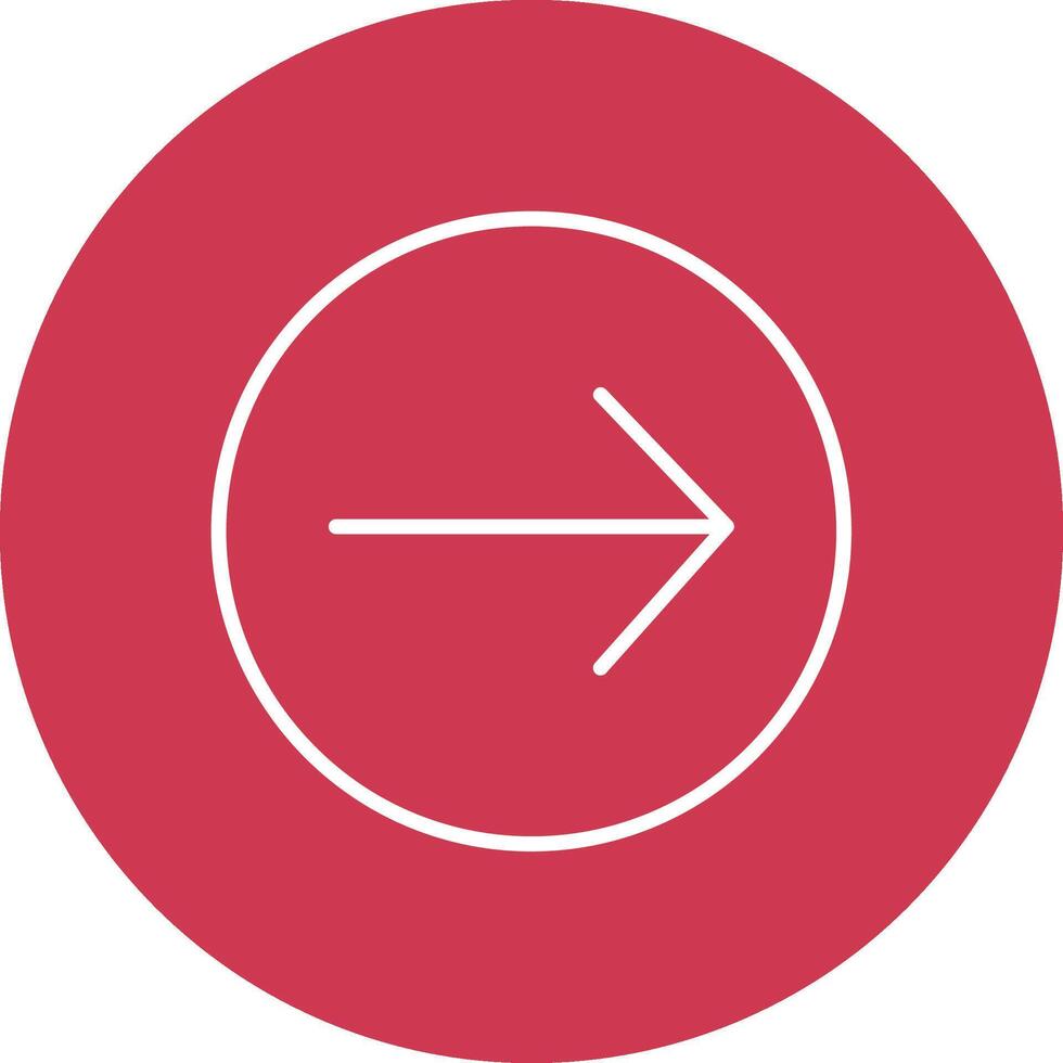 Right Arrow Line Multi Circle Icon vector