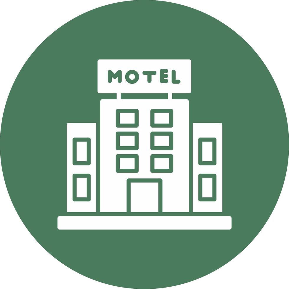 Motel Glyph Multi Circle Icon vector