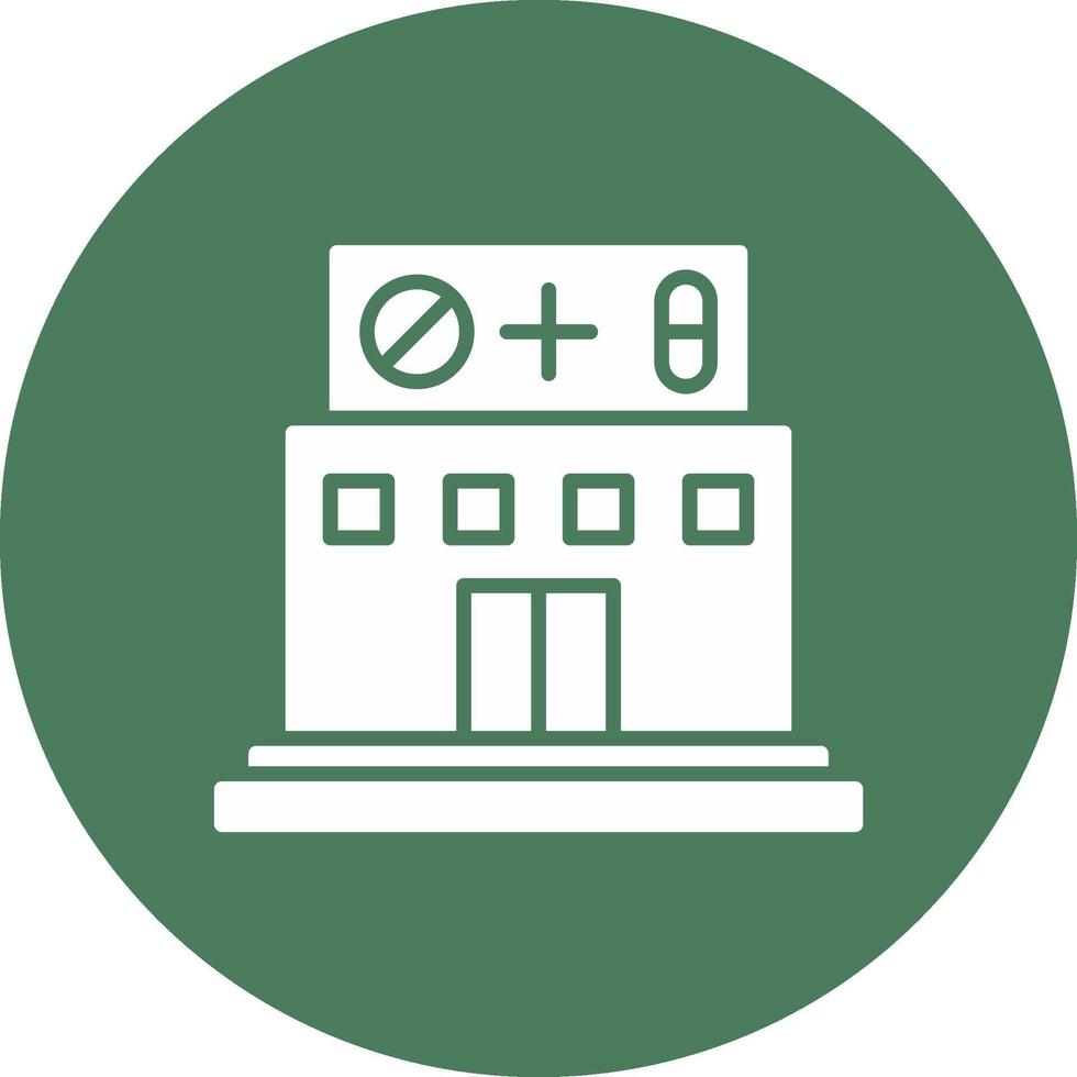 Pharmacy Glyph Multi Circle Icon vector