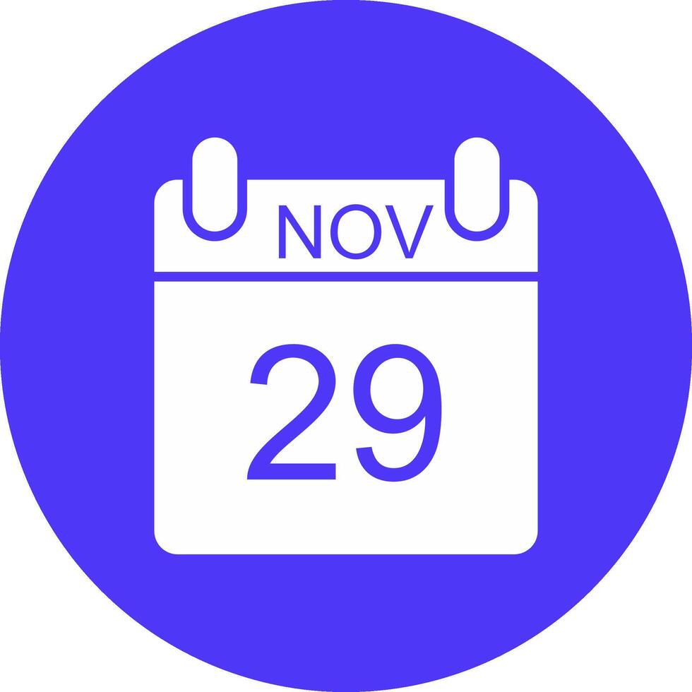 November Glyph Multi Circle Icon vector