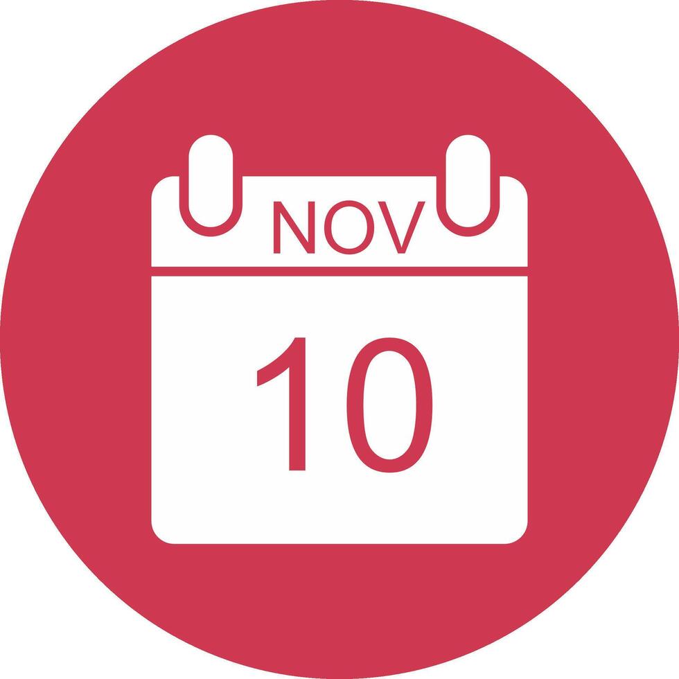 November Glyph Multi Circle Icon vector