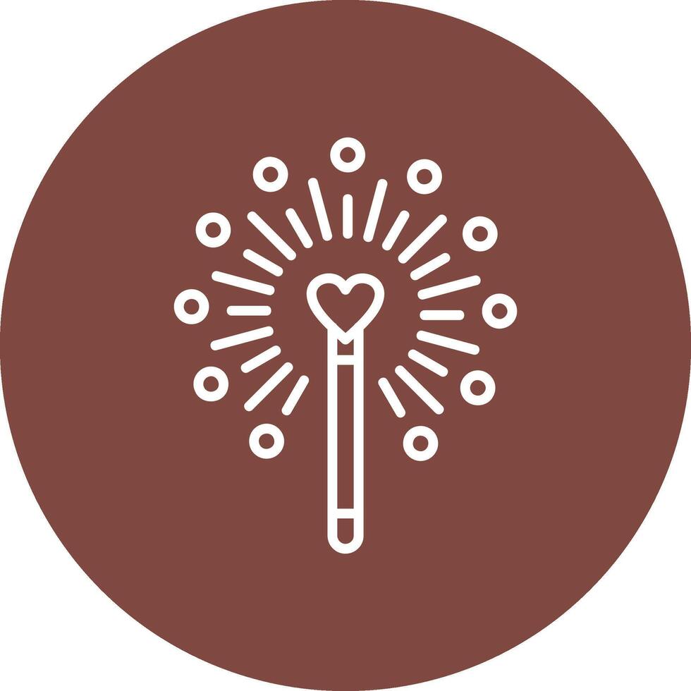 Magic Wand Line Multi Circle Icon vector