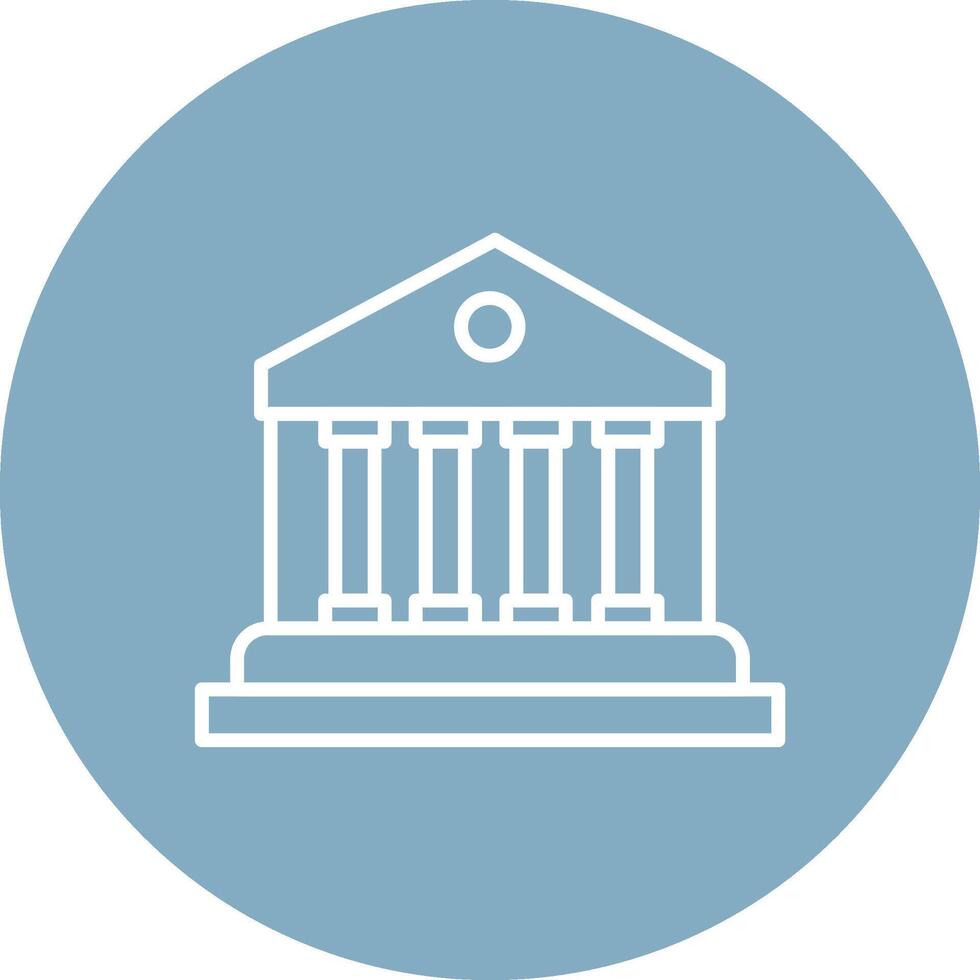 Bank Line Multi Circle Icon vector