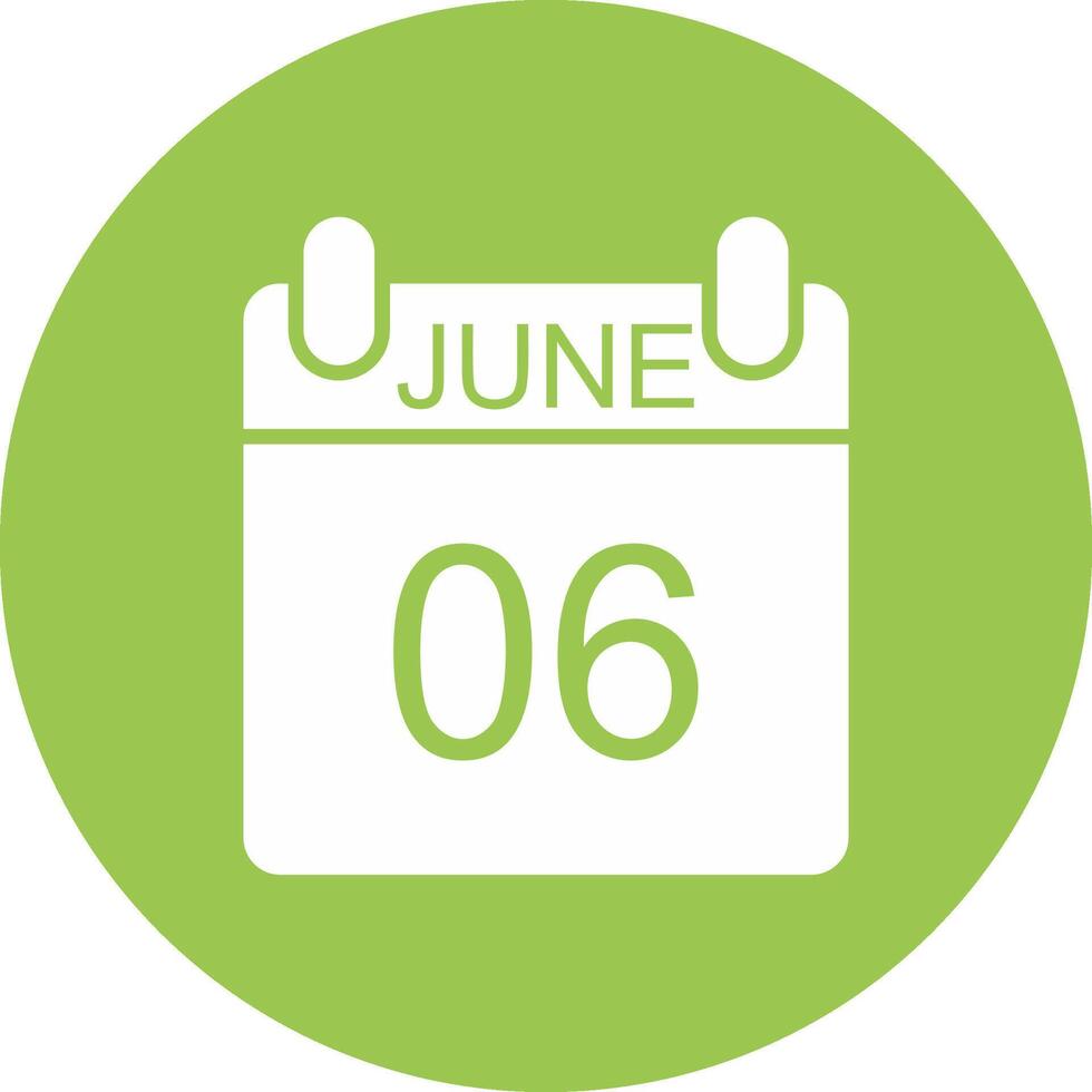 June Glyph Multi Circle Icon vector