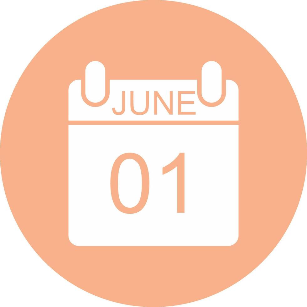 June Glyph Multi Circle Icon vector