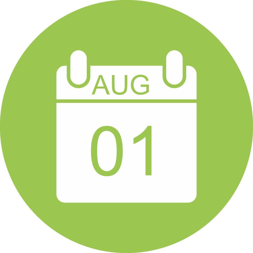 August Glyph Multi Circle Icon vector