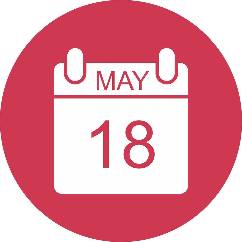 May Glyph Multi Circle Icon vector