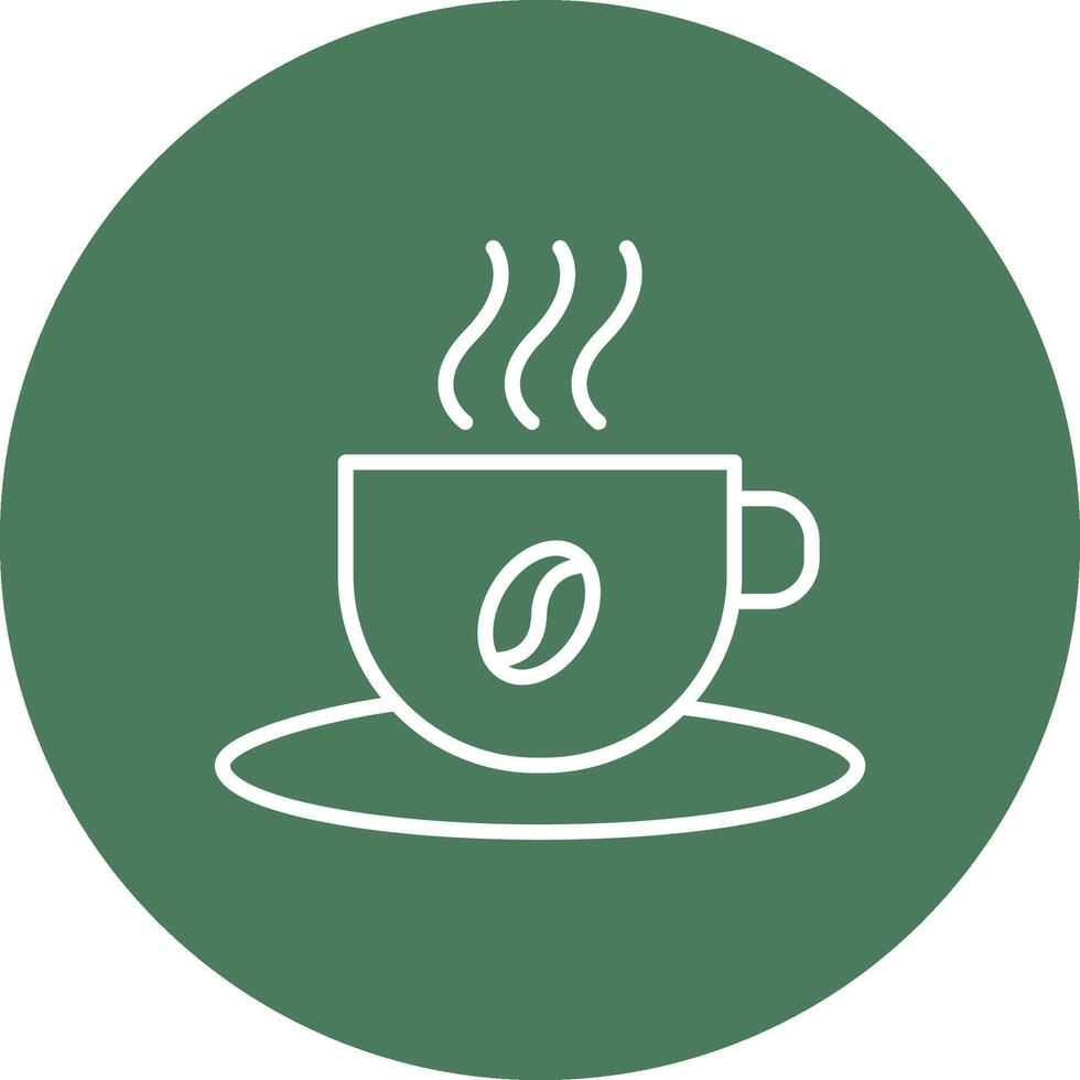 Coffee Cup Line Multi Circle Icon vector