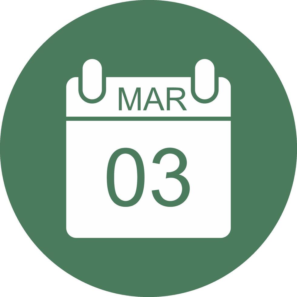 March Glyph Multi Circle Icon vector