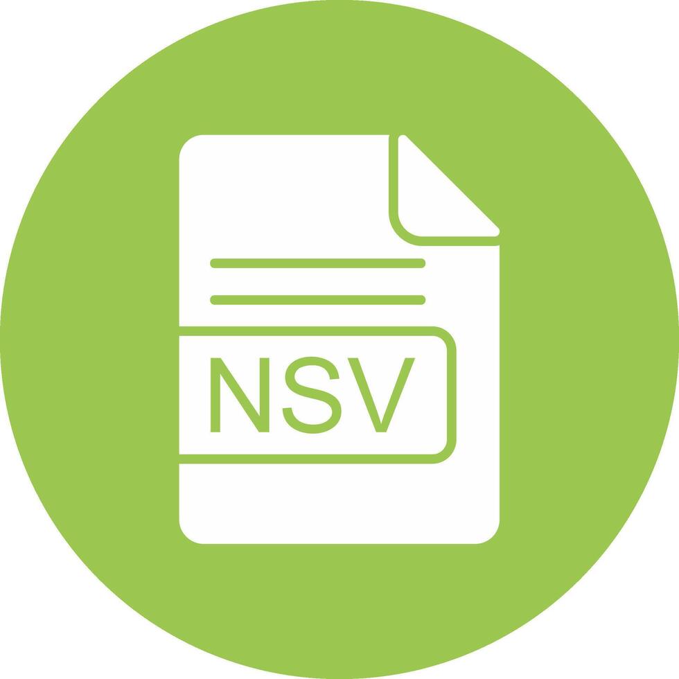 NSV File Format Glyph Multi Circle Icon vector