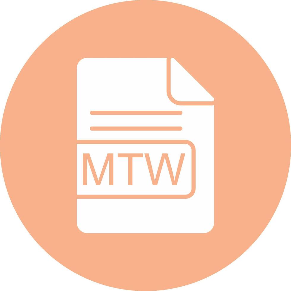 MTW File Format Glyph Multi Circle Icon vector